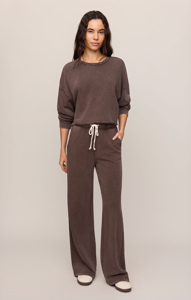Tops Circuit Crew Neck Sweatshirt Dark Chocolate