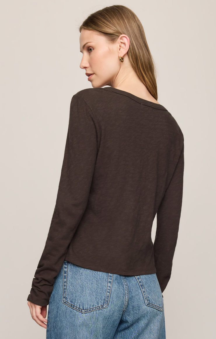 Tops Junie Long Sleeve Tee Cocoa Bean