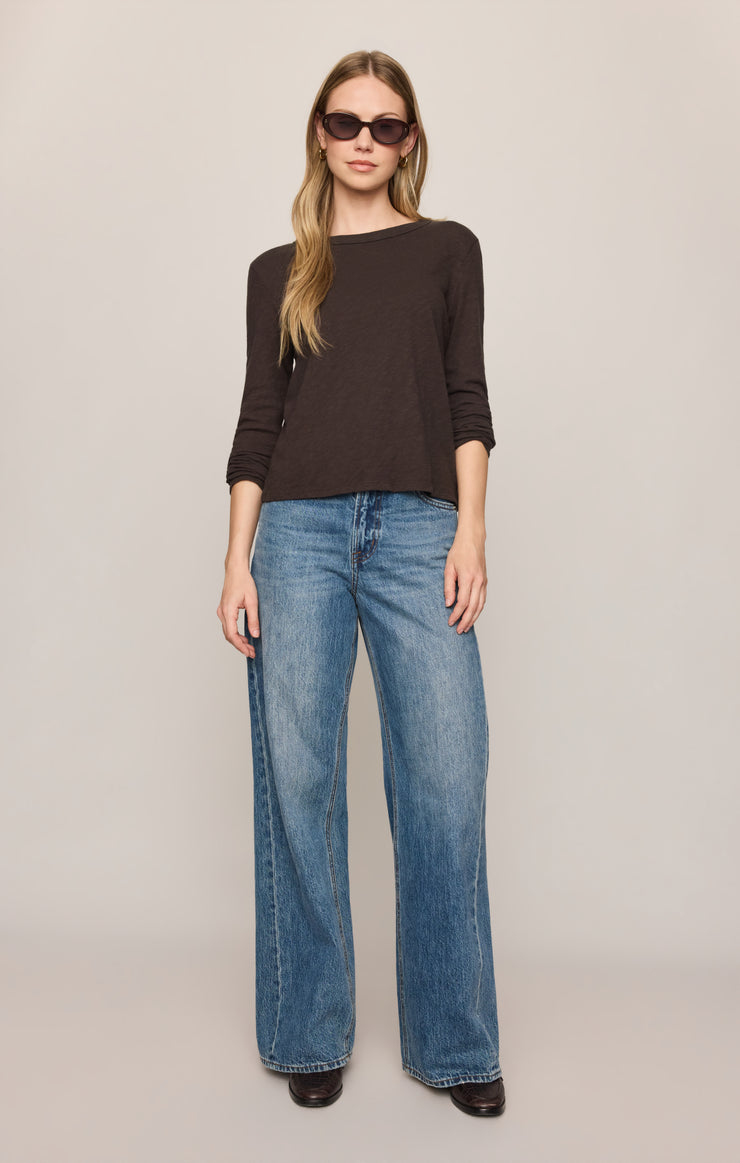 Tops Junie Long Sleeve Tee Cocoa Bean