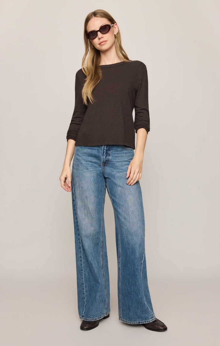 Tops Junie Long Sleeve Tee Cocoa Bean