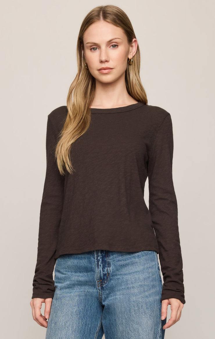 Tops Junie Long Sleeve Tee Cocoa Bean