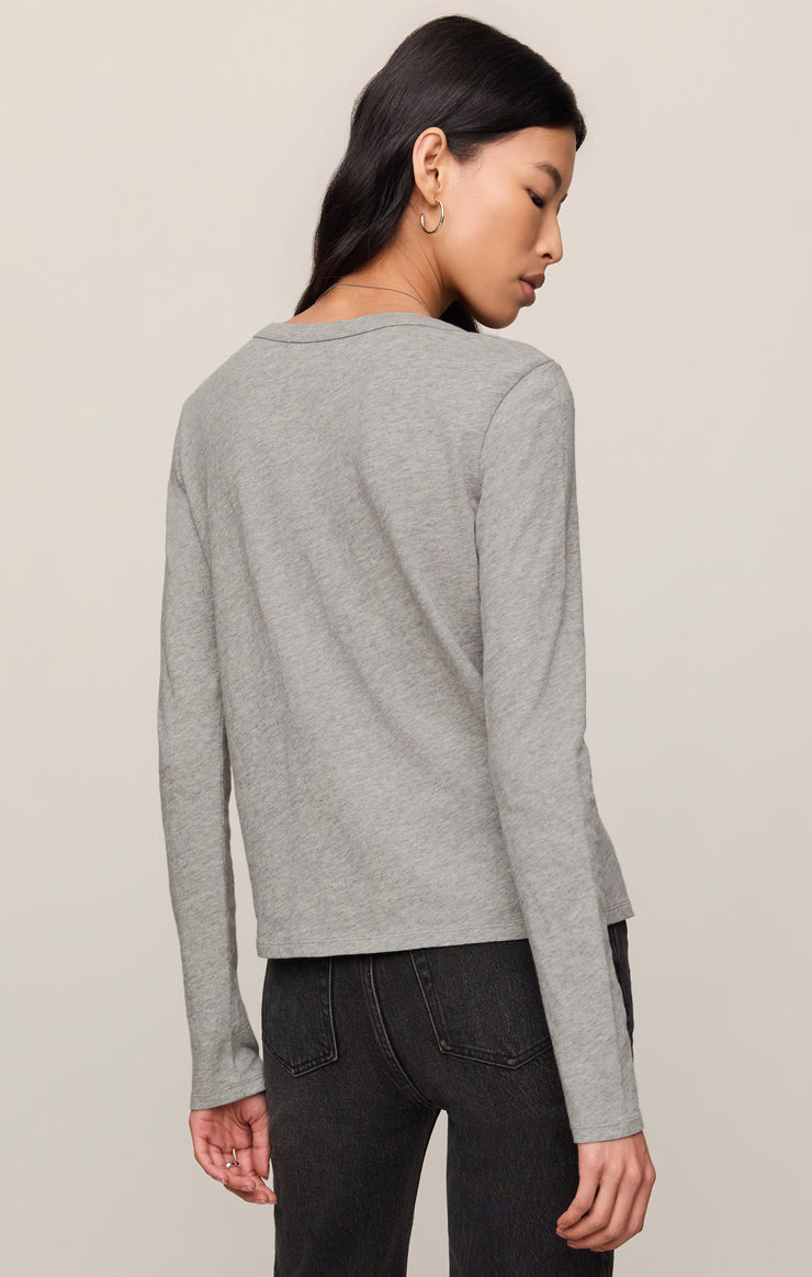 Tops Junie Long Sleeve Tee Classic Heather Grey