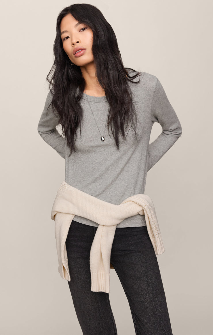 Tops Junie Long Sleeve Tee Classic Heather Grey