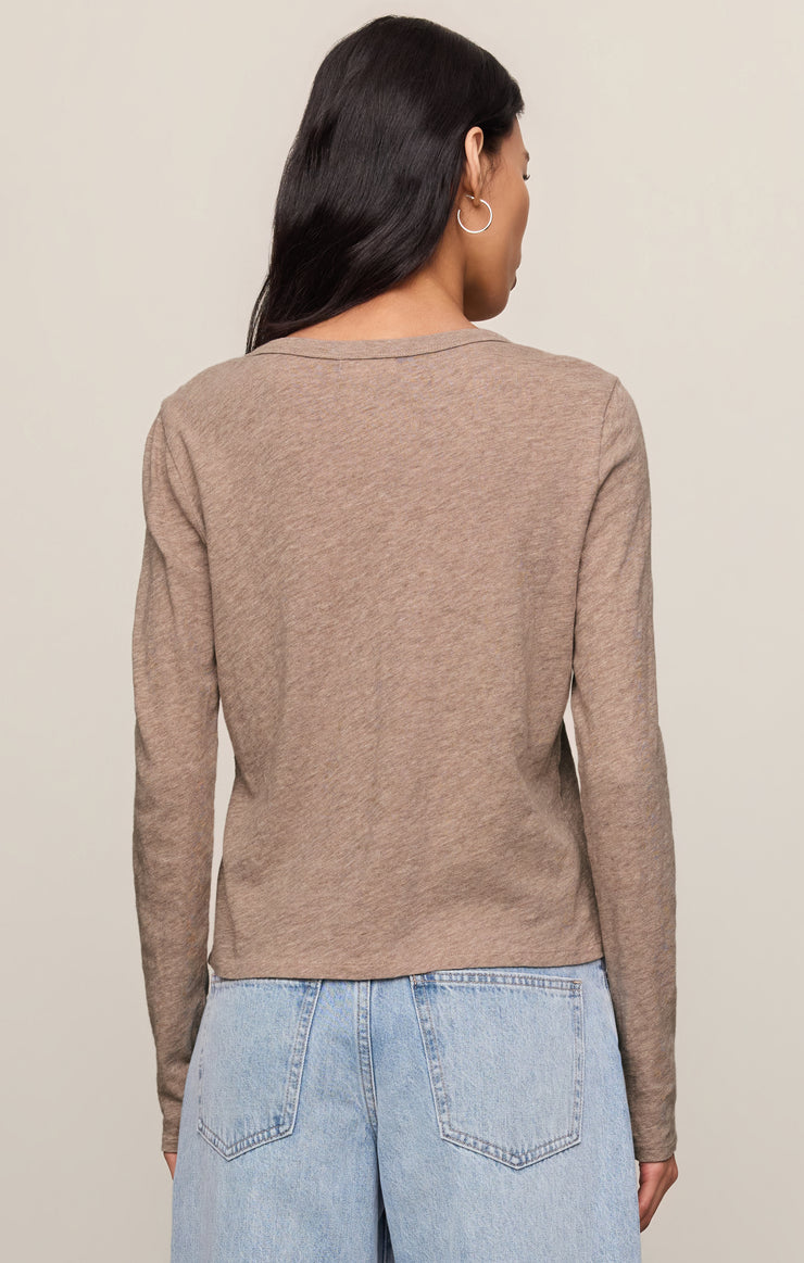 Tops Junie Long Sleeve Tee Heather Ash