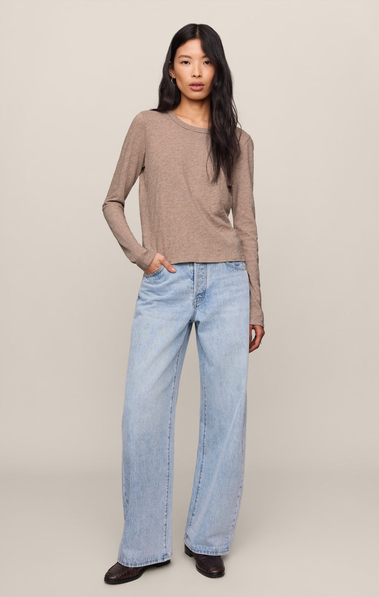 Tops Junie Long Sleeve Tee Heather Ash