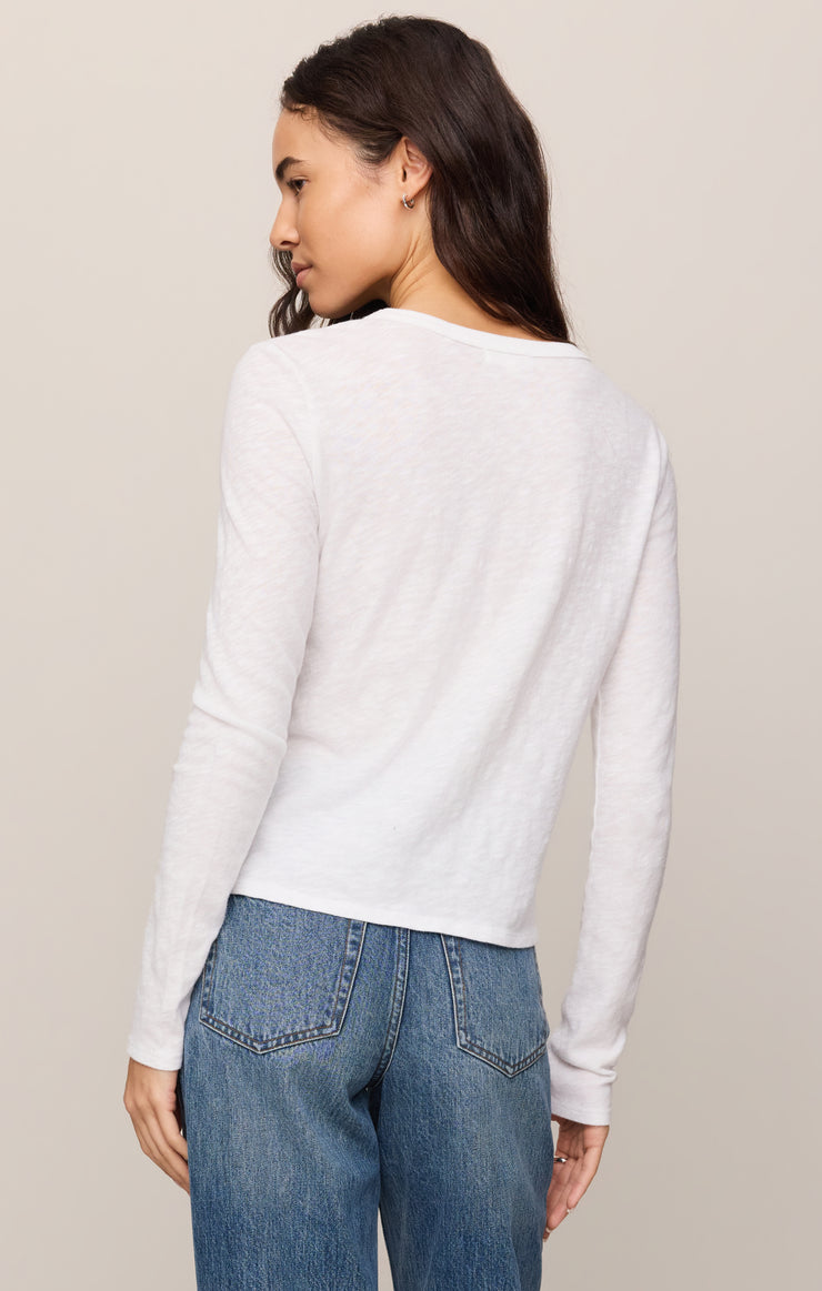 Tops Junie Long Sleeve Tee White