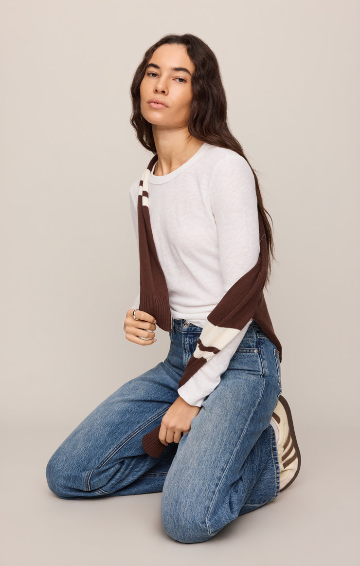 Tops Junie Long Sleeve Tee White