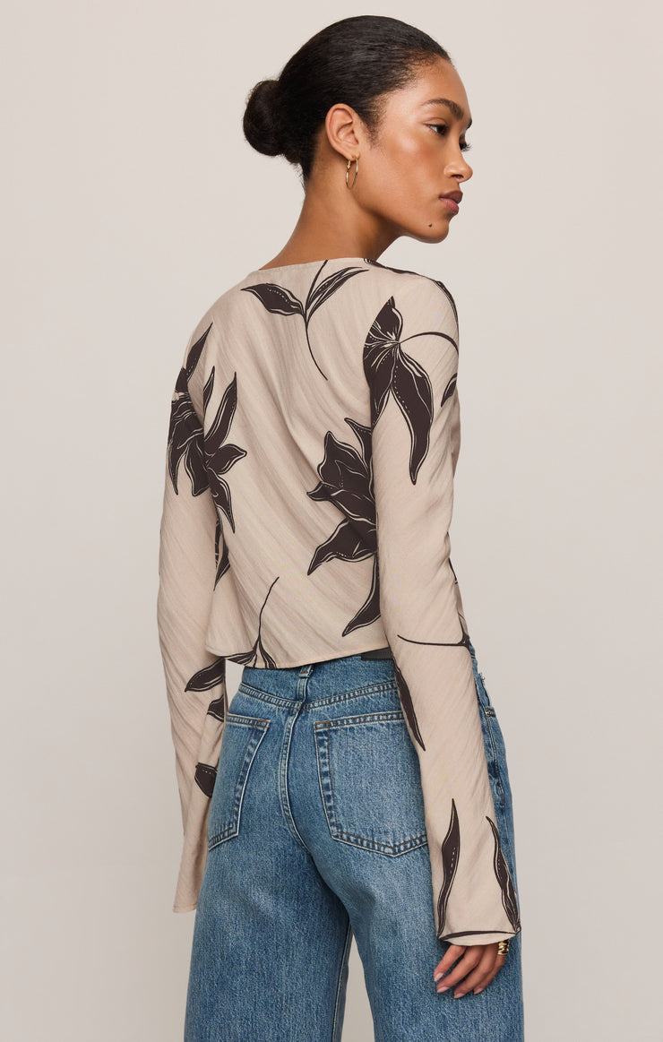 Tops Nia Clem Floral Top Soft Ecru