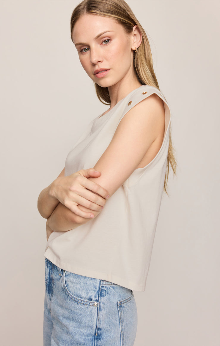 Tops Camino Grommet Muscle Tee Sandstone