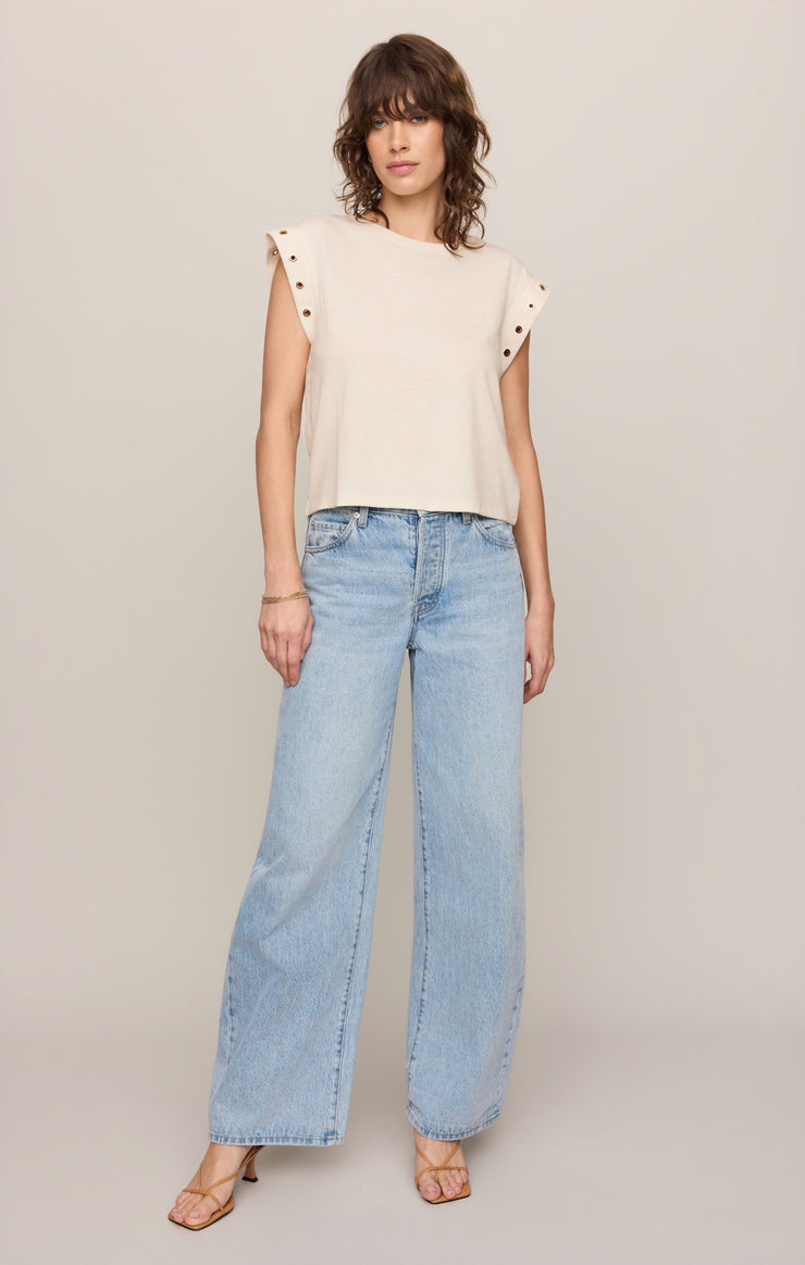 Tops Camino Grommet Muscle Tee Sandstone