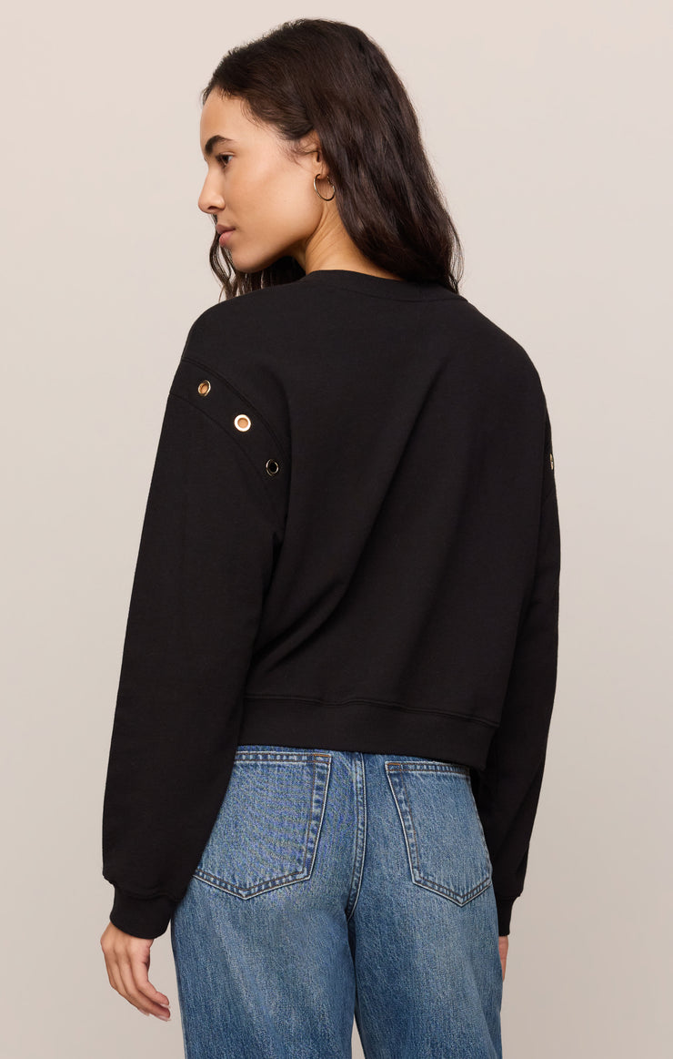 Tops Axel Grommet Sweatshirt Black