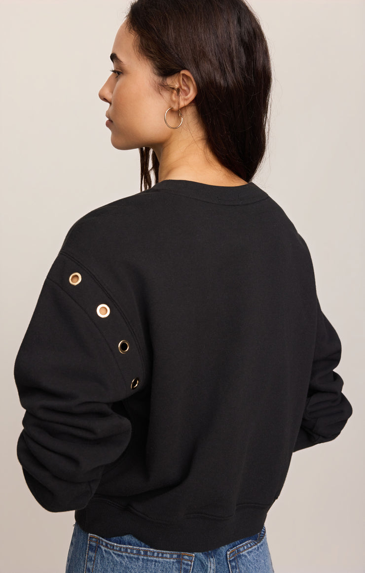 Tops Axel Grommet Sweatshirt Black