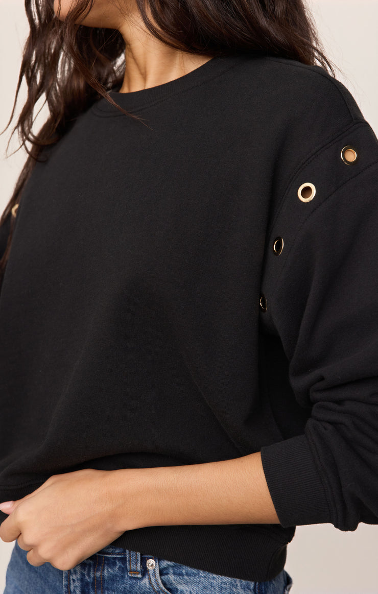 Tops Axel Grommet Sweatshirt Black