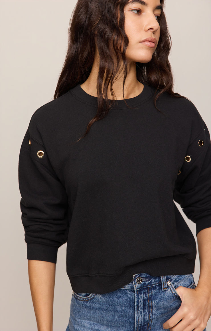 Tops Axel Grommet Sweatshirt Black