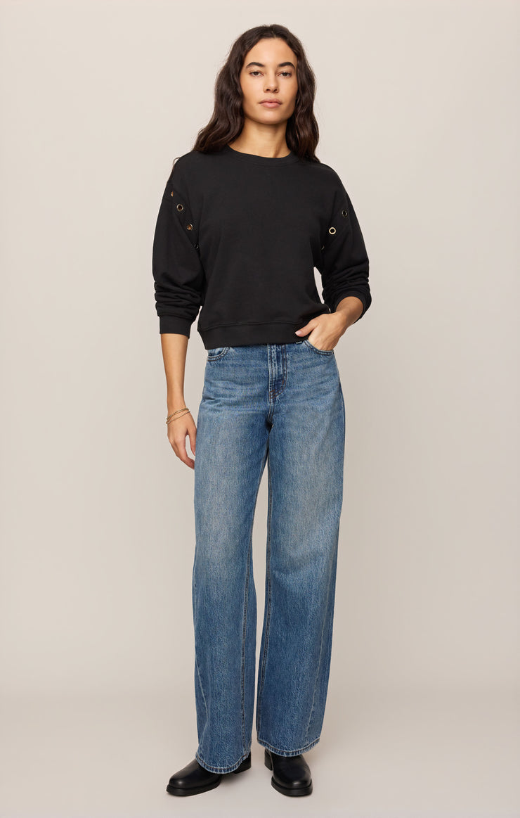 Tops Axel Grommet Sweatshirt Black