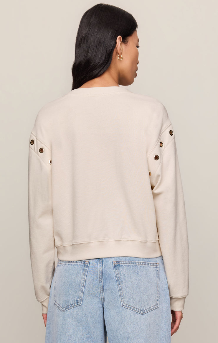 Tops Axel Grommet Sweatshirt Sandstone