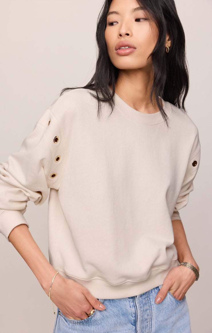 Tops Axel Grommet Sweatshirt Sandstone