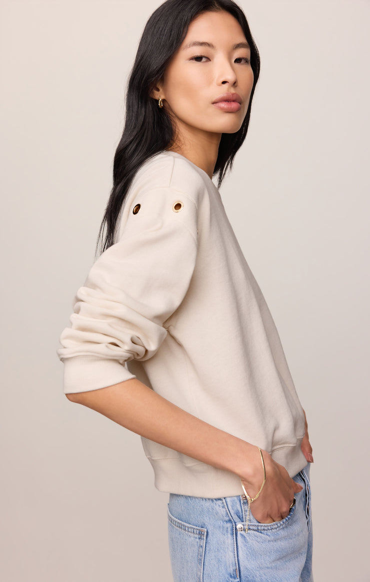 Tops Axel Grommet Sweatshirt Sandstone