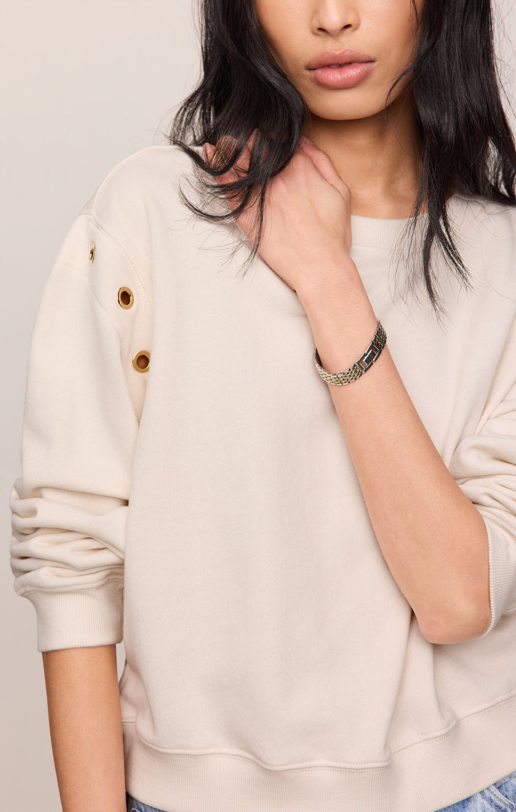 Tops Axel Grommet Sweatshirt Sandstone
