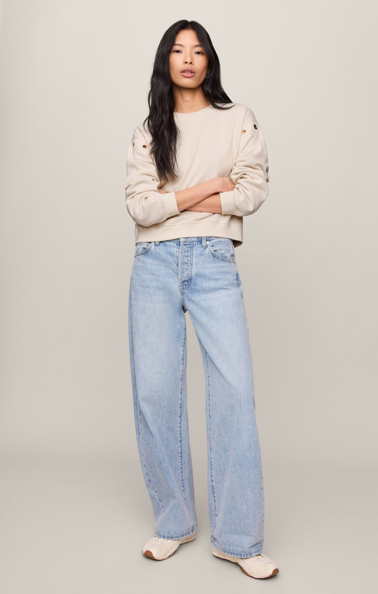 Tops Axel Grommet Sweatshirt Sandstone