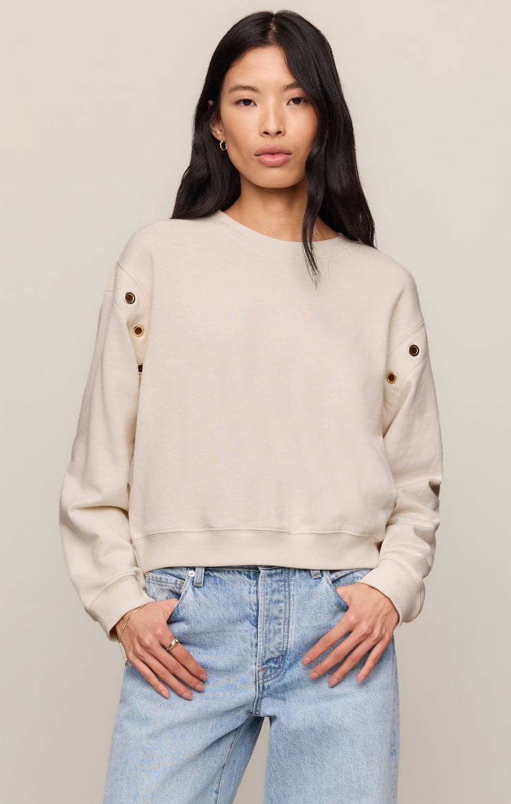 Tops Axel Grommet Sweatshirt Sandstone