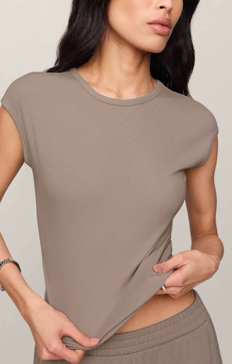 Tops Soft Trace Second Skin Top Wild Mushroom