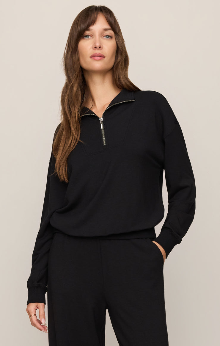 Tops Gate Check Sweatshirt Black