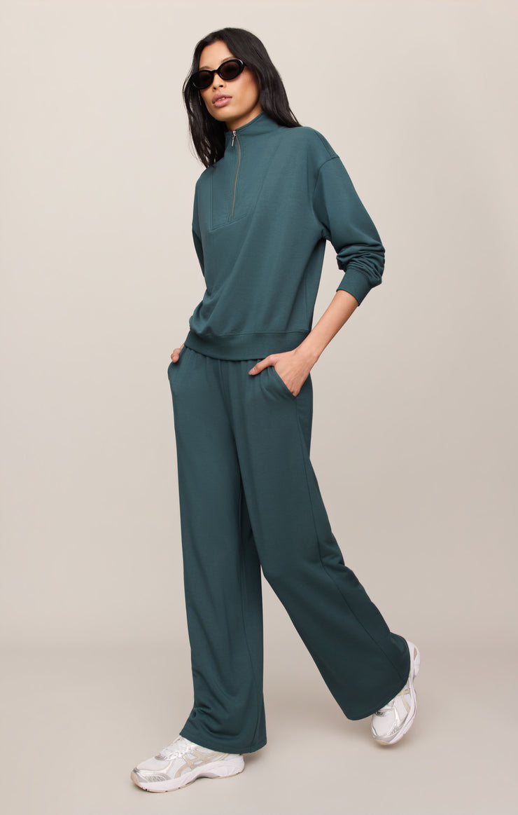 Tops Gate Check Sweatshirt Emerald Cove