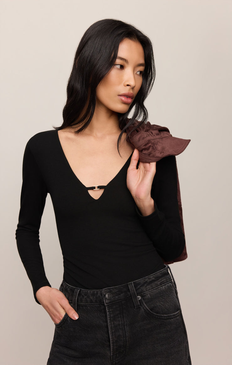 Tops Ginger Second Skin Bodysuit Black