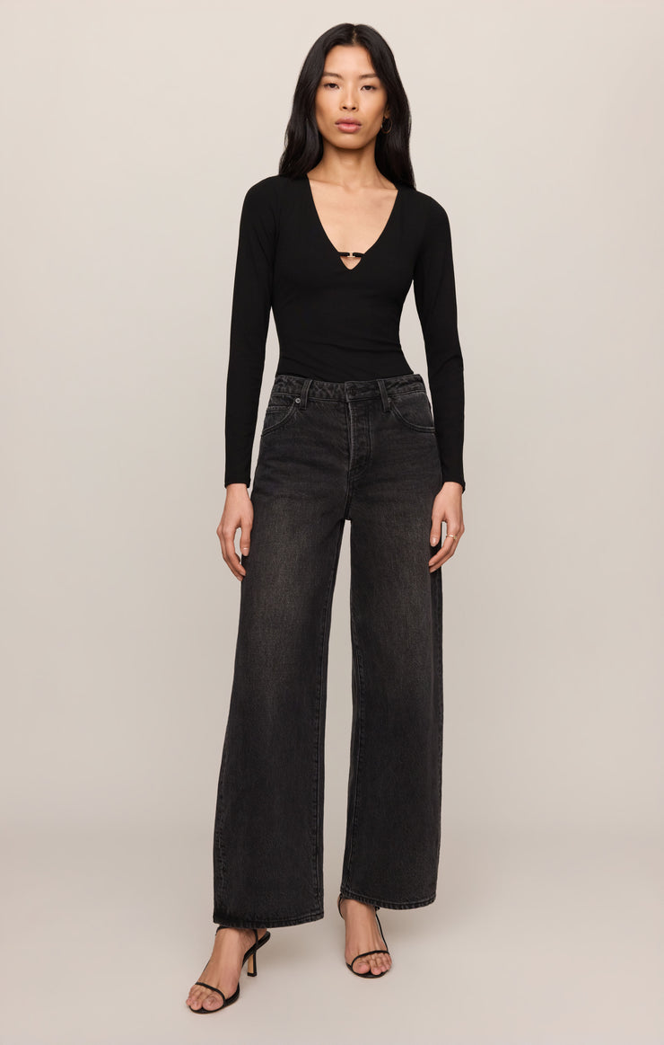 Tops Ginger Second Skin Bodysuit Black