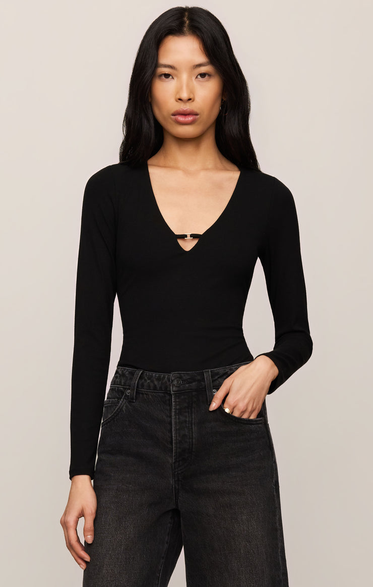 Tops Ginger Second Skin Bodysuit Black
