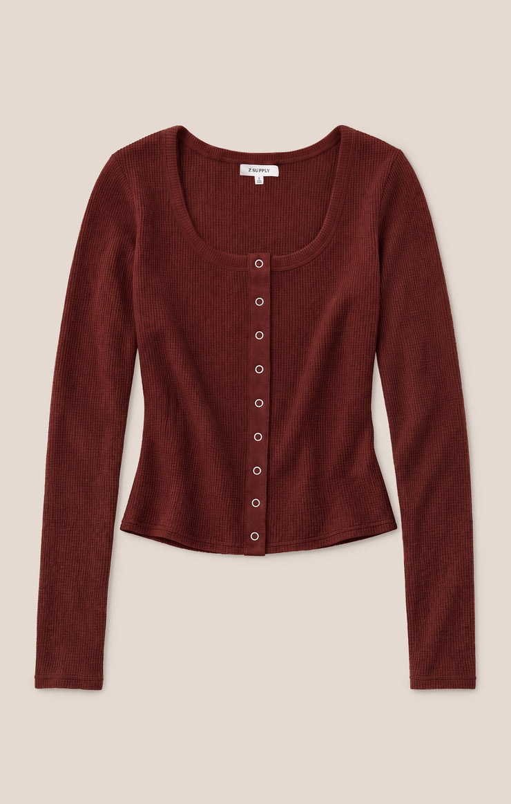 Albany Waffle Snap Front Top