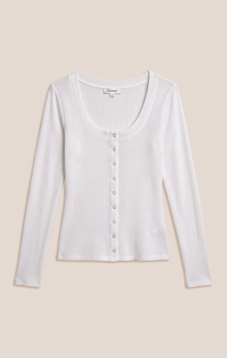 Albany Waffle Snap Front Top