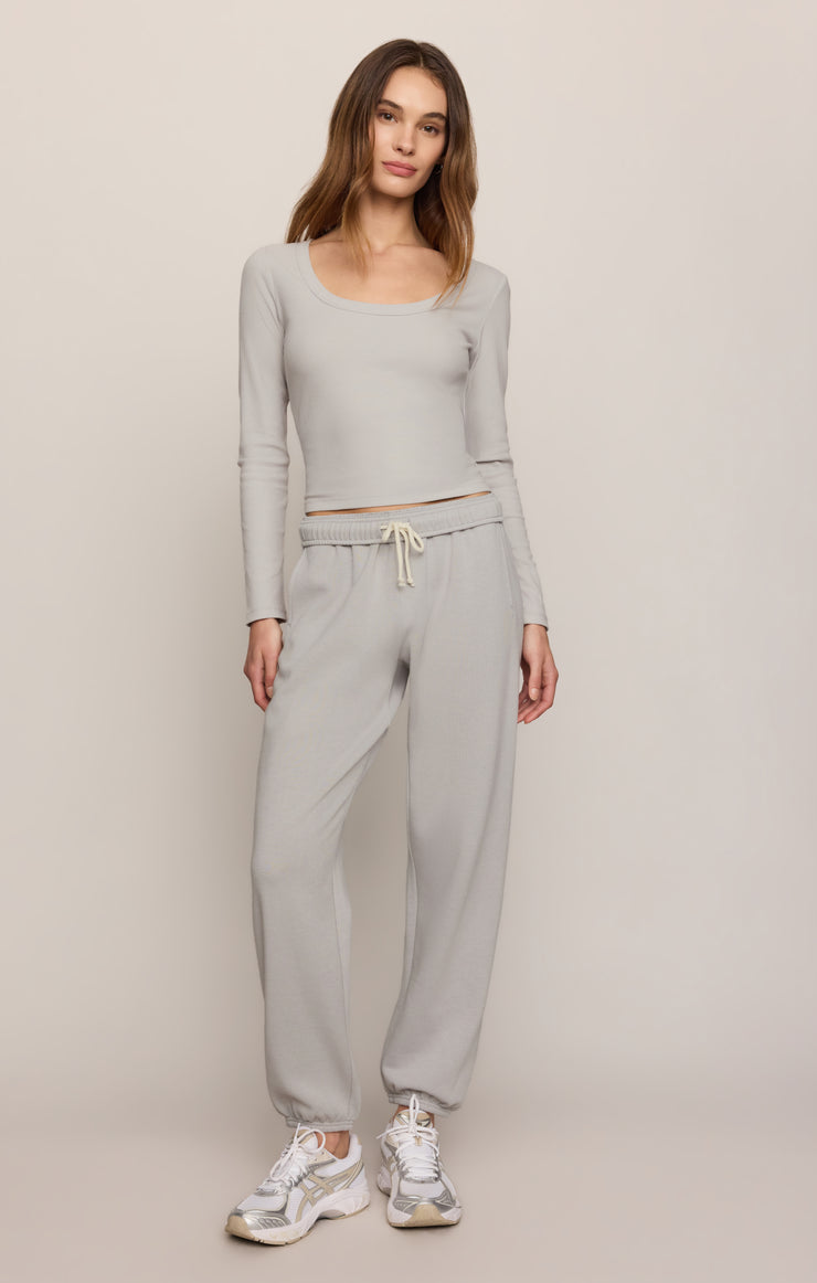 Tops Greyson Scoop Long Sleeve Tee Silverlake