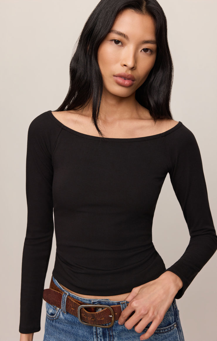 Tops Sabrina Second Skin Top Black