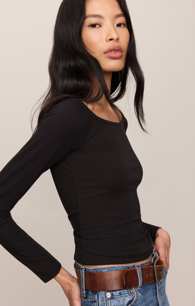 Tops Sabrina Second Skin Top Black