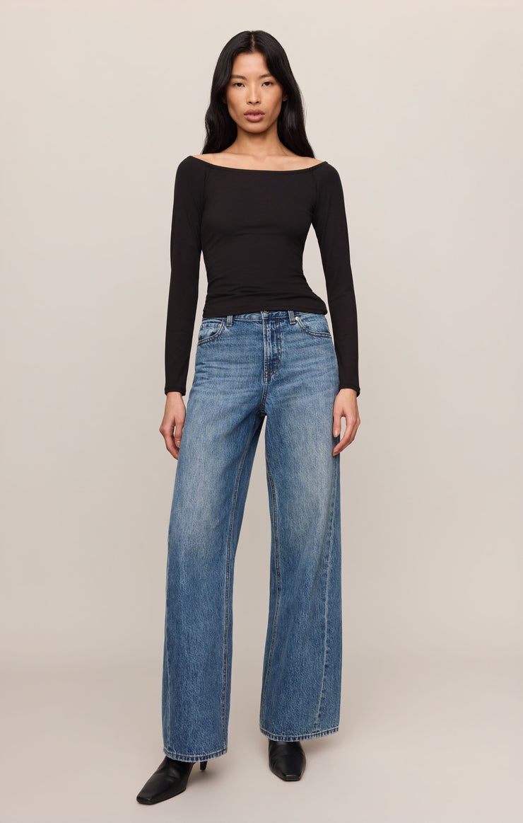 Tops Sabrina Second Skin Top Black