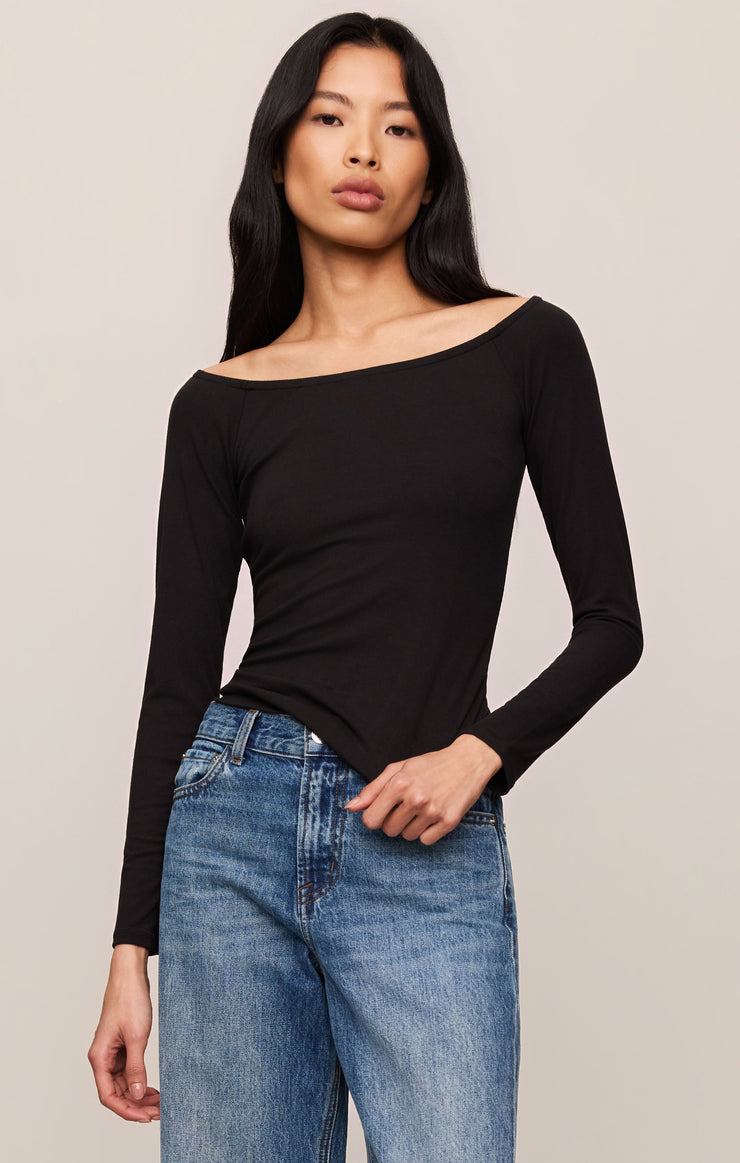 Tops Sabrina Second Skin Top Black