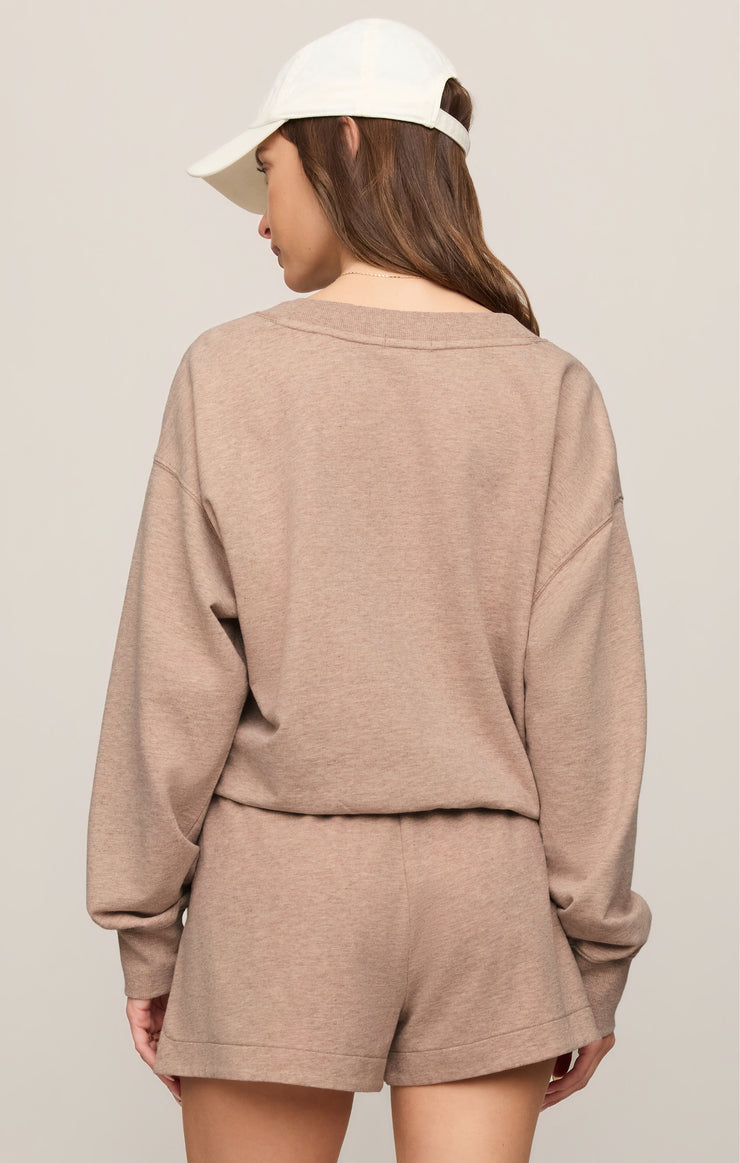 Tops Everyday French Terry V-Neck Heather Ash