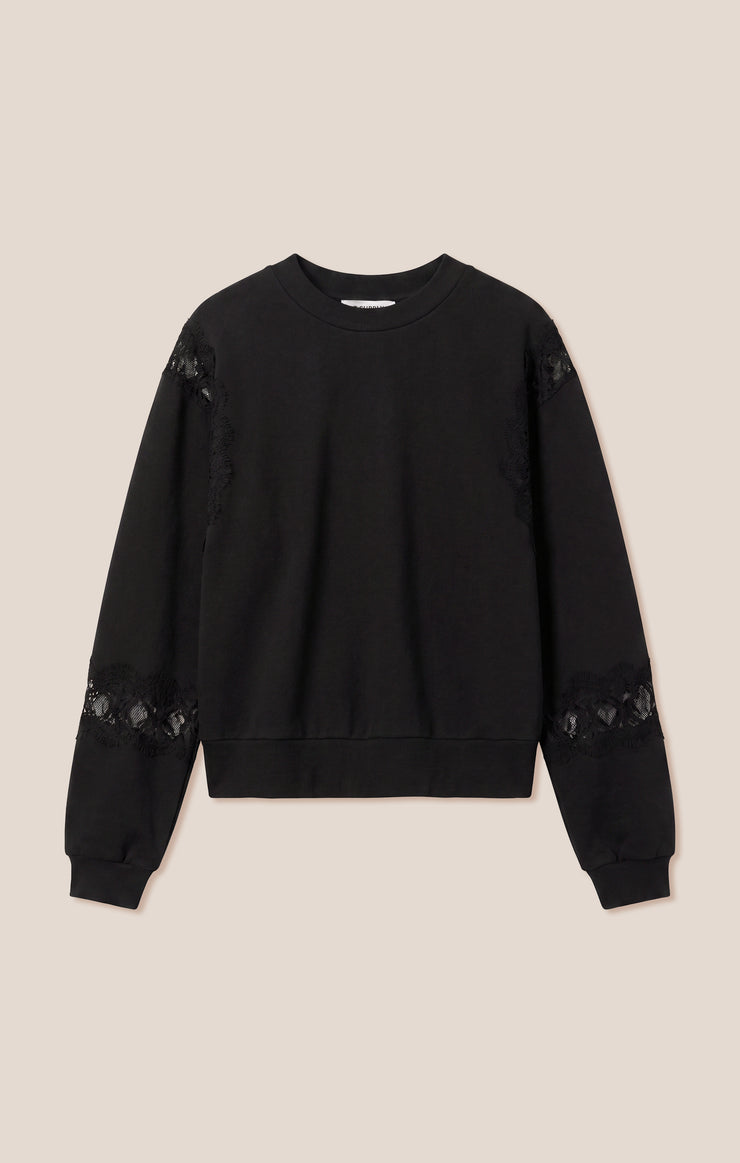 Hidden Hills Lace-Trim Sweatshirt