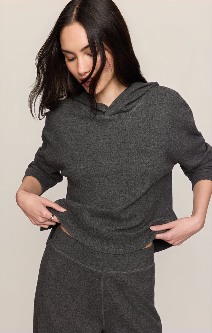 Tops Soft Arrival Luxe Hoodie Charcoal Heather