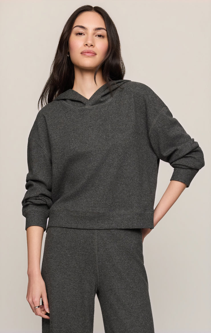 Tops Soft Arrival Luxe Hoodie Charcoal Heather