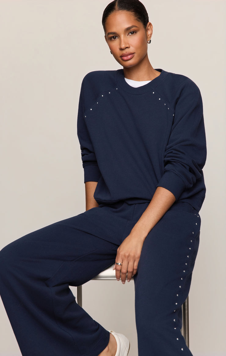 Tops Zed Studded Sweatshirt Eclipse