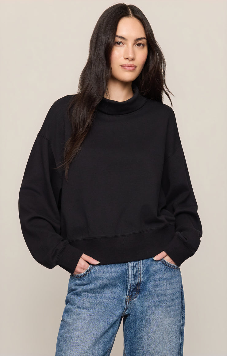 Tops Wynn Mock Sweatshirt Black