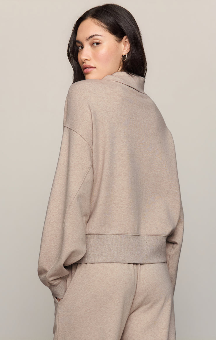 Tops Wynn Mock Sweatshirt Natural Heather