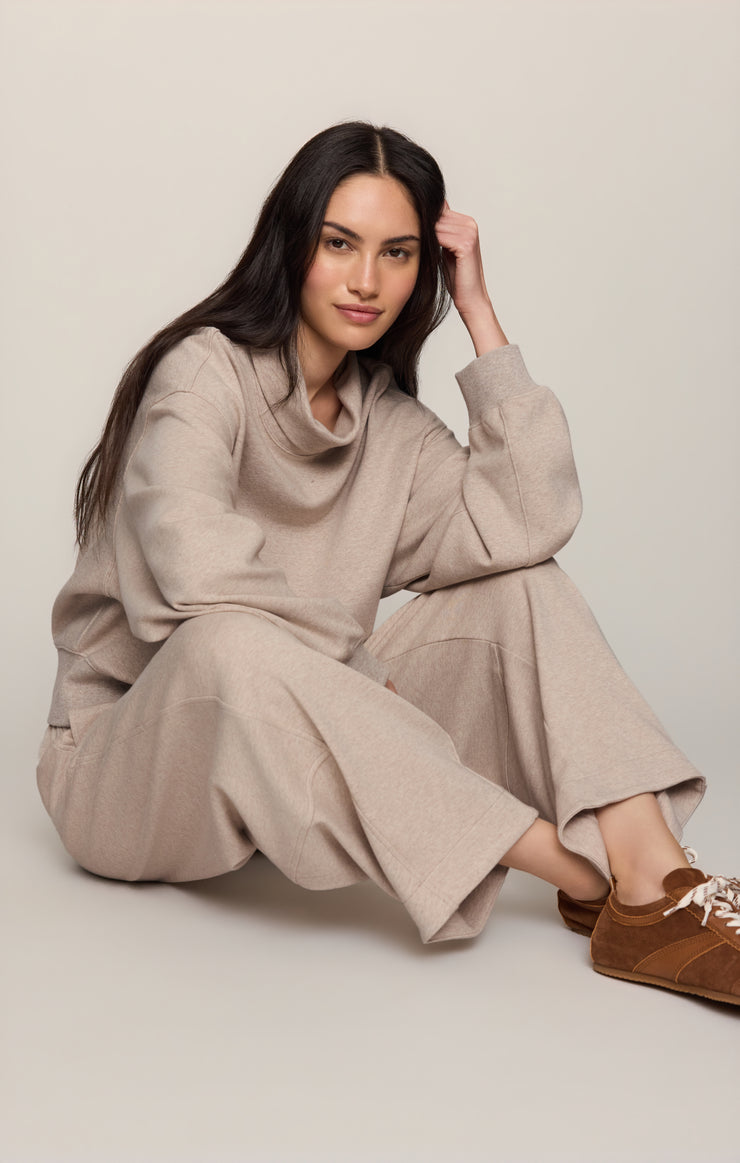 Tops Wynn Mock Sweatshirt Natural Heather