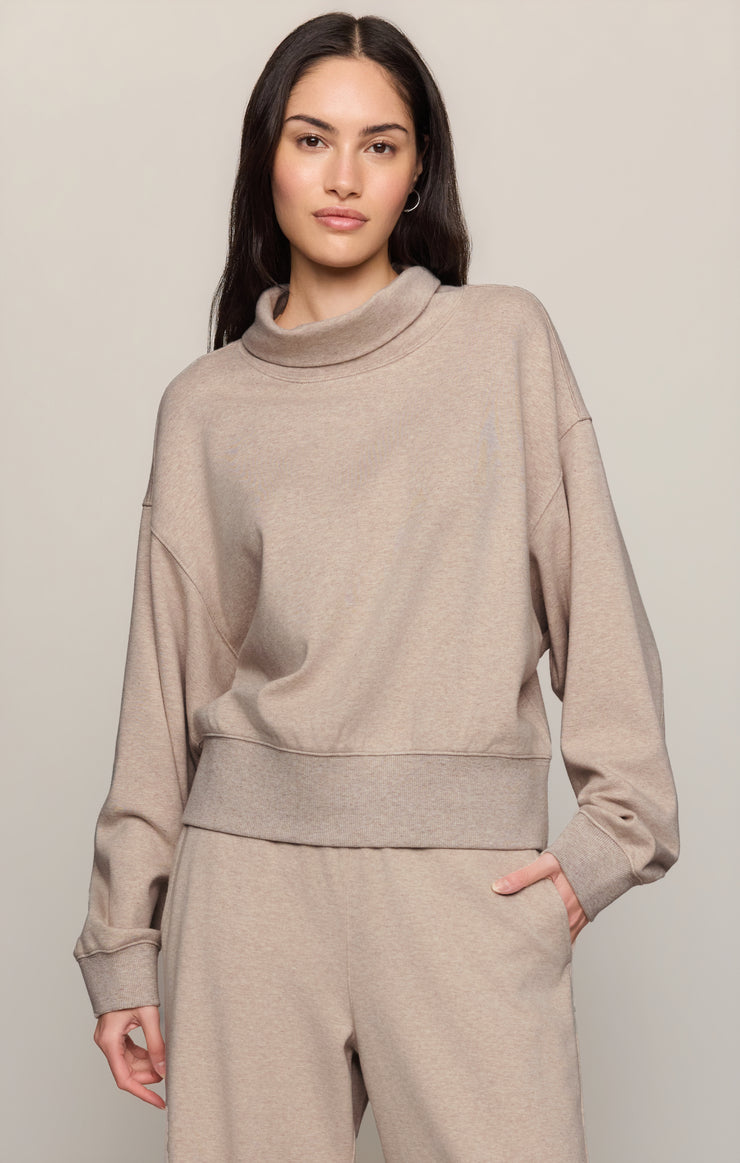 Tops Wynn Mock Sweatshirt Natural Heather