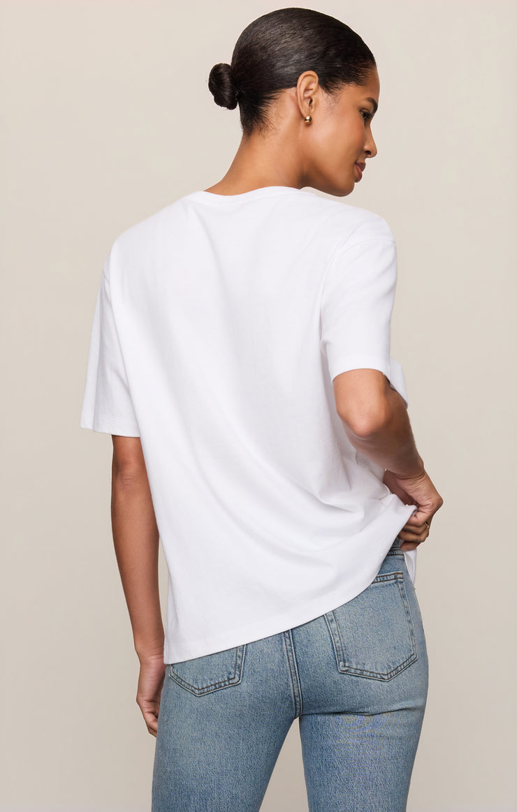 Tops Long Breeze Tee White