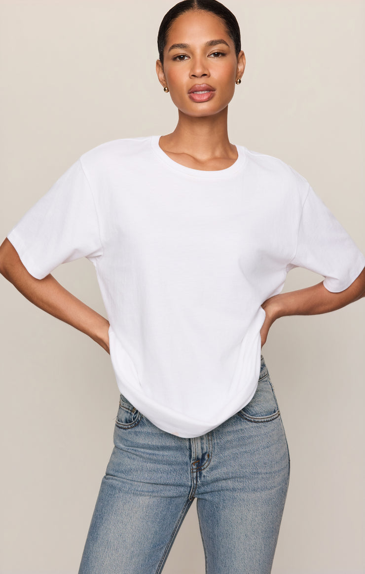 Tops Long Breeze Tee White