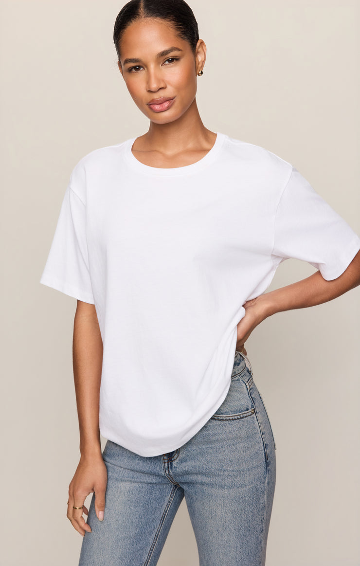 Tops Long Breeze Tee White